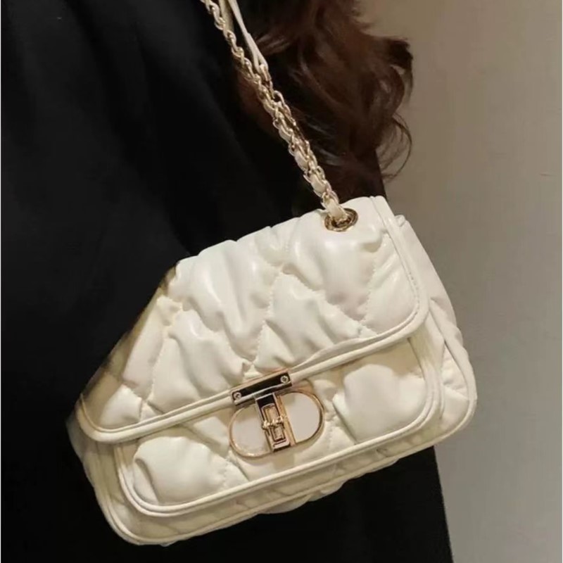 Quiet Luxury Bags Crossbody - Elegante Plissee-Kettenhandtasche für Damen, modisch, leicht,