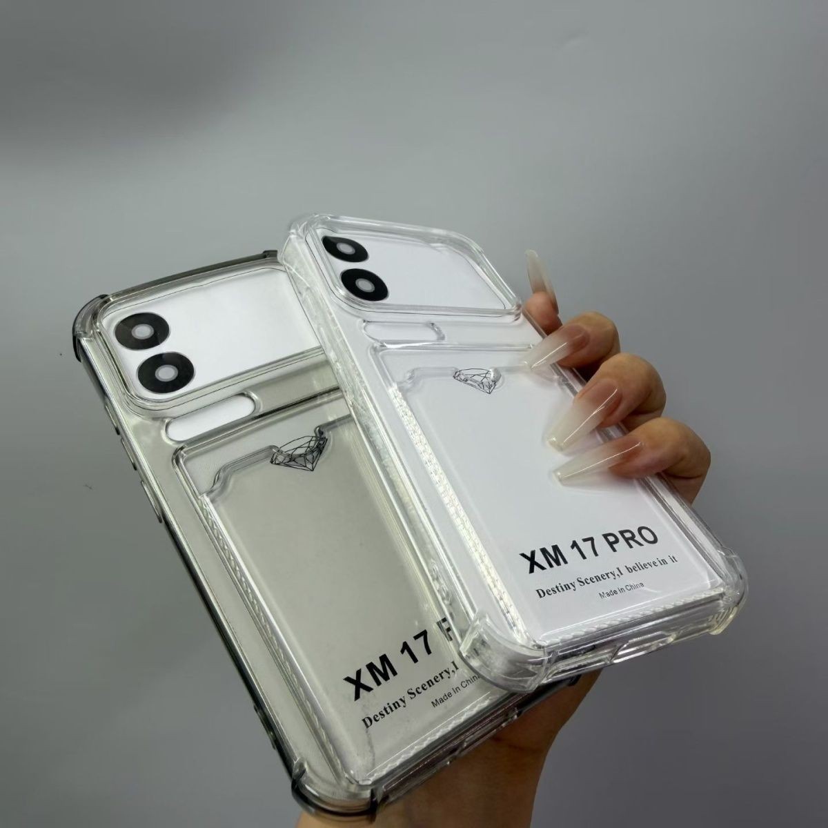 Luxury Bags Outlet - Luxuriöse, weiche, transparente Kartenhalter-Tasche Handyhülle für