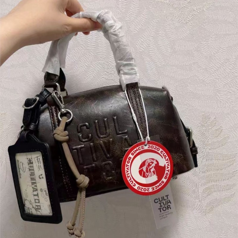 Luxury Y2K Bags - JIAERDI Vintage Stil Kartensteckplatz Boston Handtasche