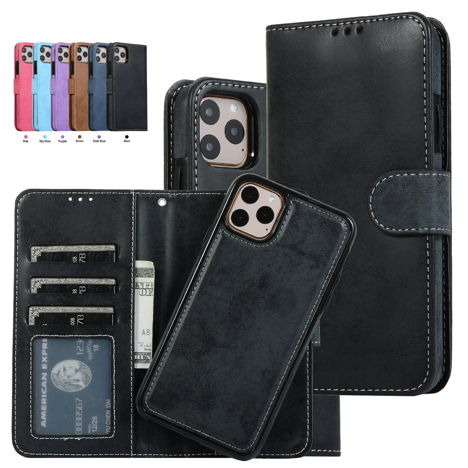 Luxury Bags Outlet - Luxus Leder Abnehmbare Flip Wallet Karte