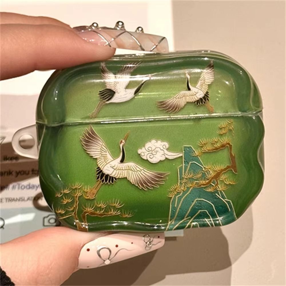 Luxury Bags Outlet - Luxuriöse süße Tengyun-Kran-Faltfächer-Anhänger-Kopfhörer-Hülle für AirPods 1,