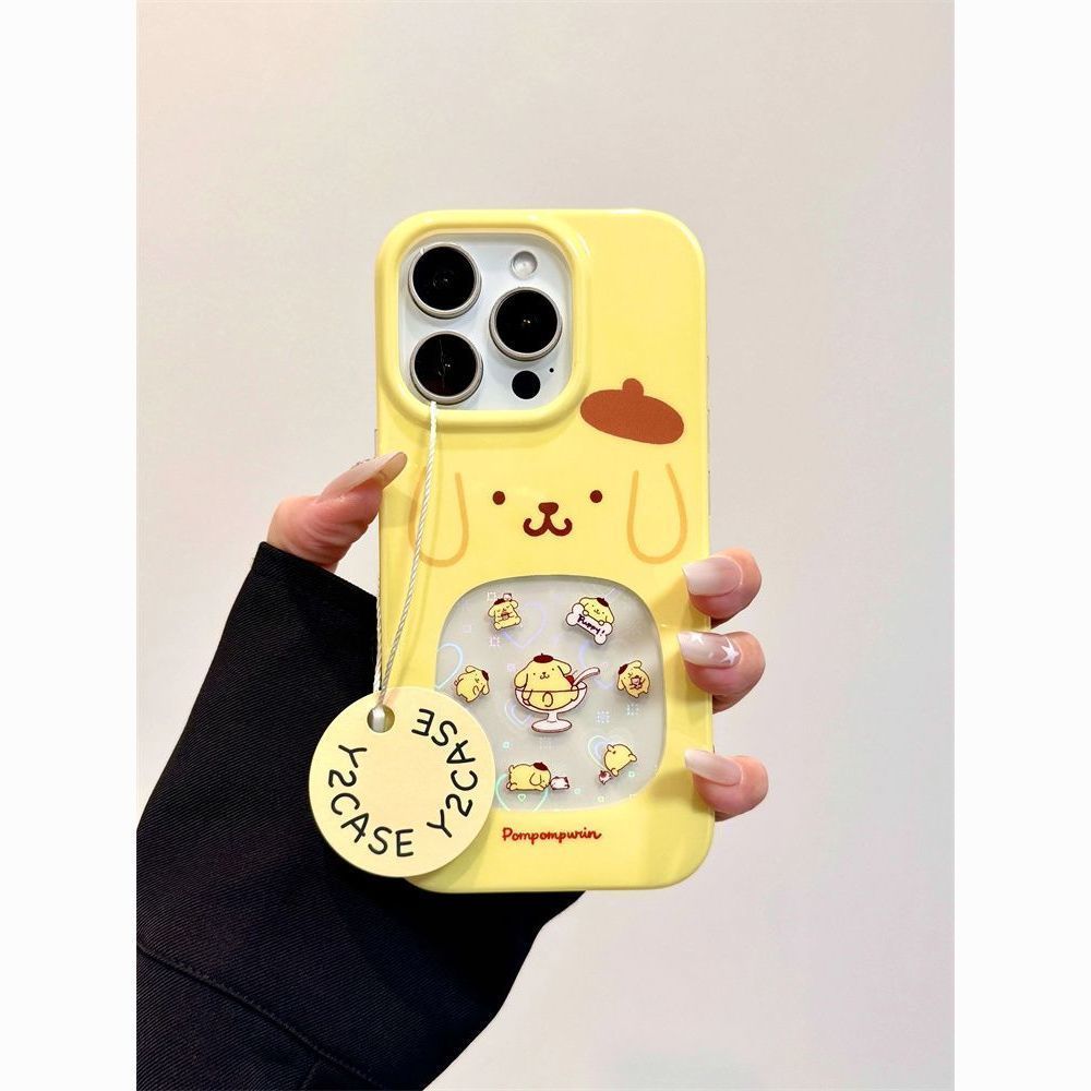 Luxury Bags From Japan - Niedliche Cartoon Pompom Purin Luxus Rückseiten-Handyhülle