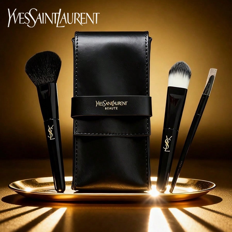 Luxury Beach Bags Ysl - YSL Modell 3-teiliges Essentielles Integriertes Make-up-Pinsel-Set