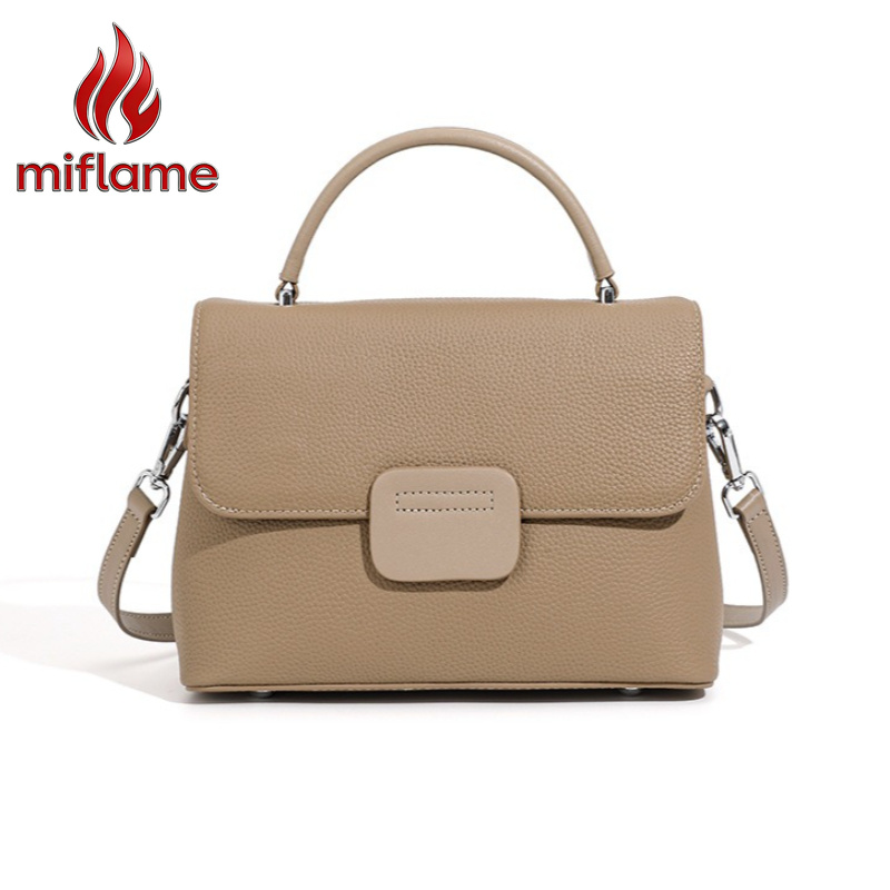 Quiet Luxury Bags Crossbody - Echte Leder-Umhängetasche für Damen aus Vollnarbenleder