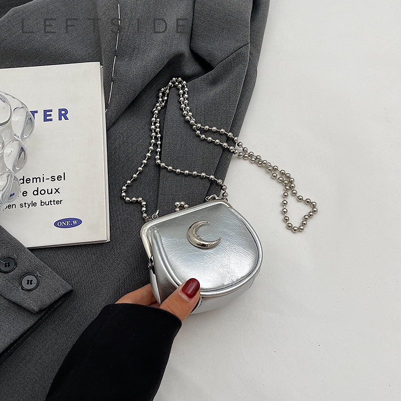 Luxury Y2K Bags - Silberne Mini-Umhängetaschen für Frauen, 2023, neue