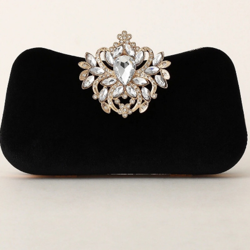 Dunkelgrüne Samt-Clutch Luxuri – Luxury Bags Reseller Bewertung und Preis