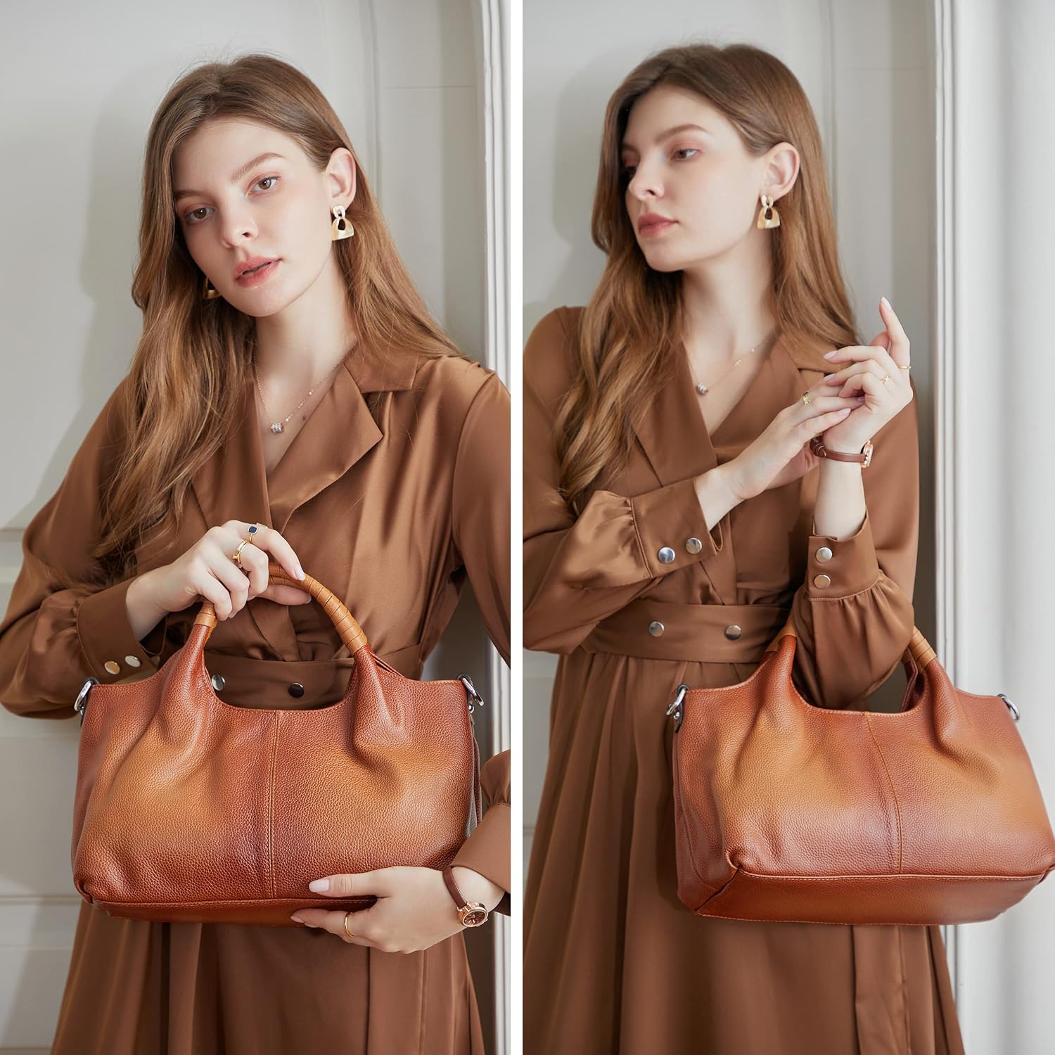 Echte Leder-Schultertaschen un – Quiet Luxury Bags Crossbody Bewertung und Preis