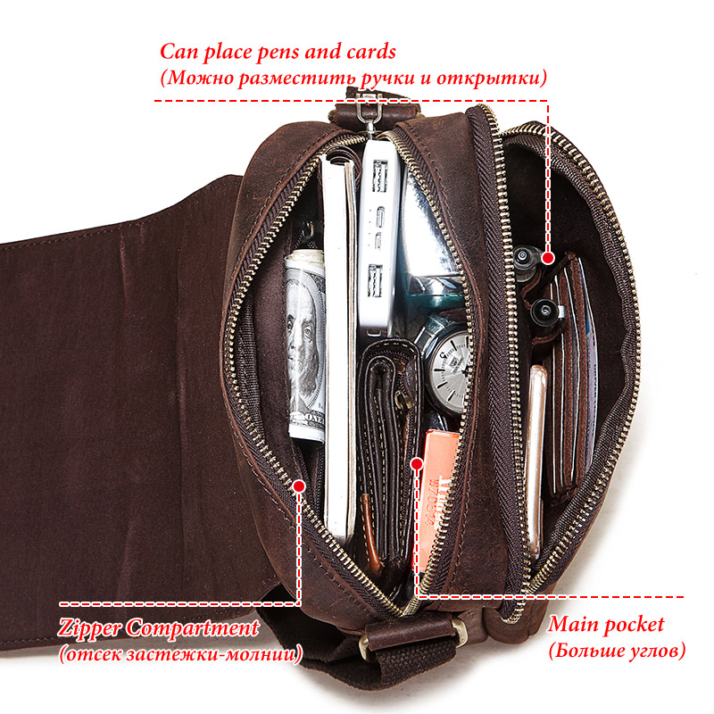 Vintage Crazy Horse Leder Männ – Luxury Bags Sling Bewertung und Preis