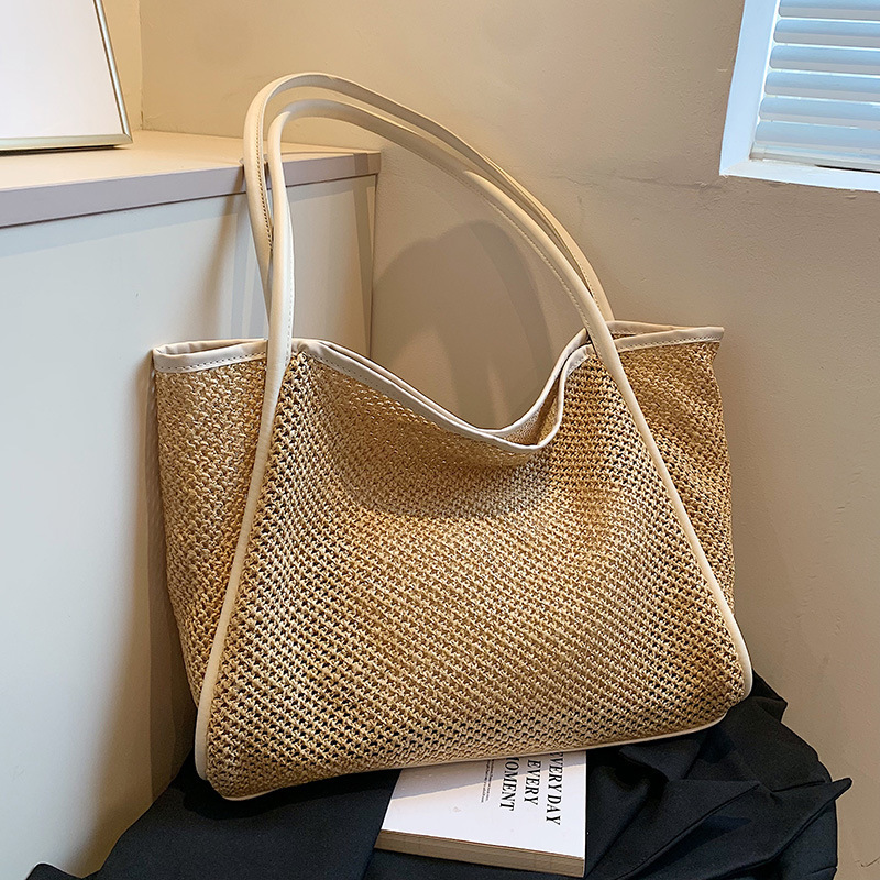 Damen Sommer Stroh Gewebte Tra – Luxury Beach Bags Ysl Bewertung und Preis
