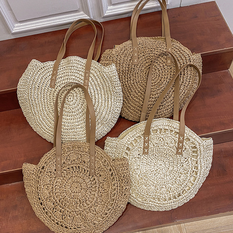 Sommer Runde Stroh Frauen Urla – Luxury Beach Bags Ysl Bewertung und Preis